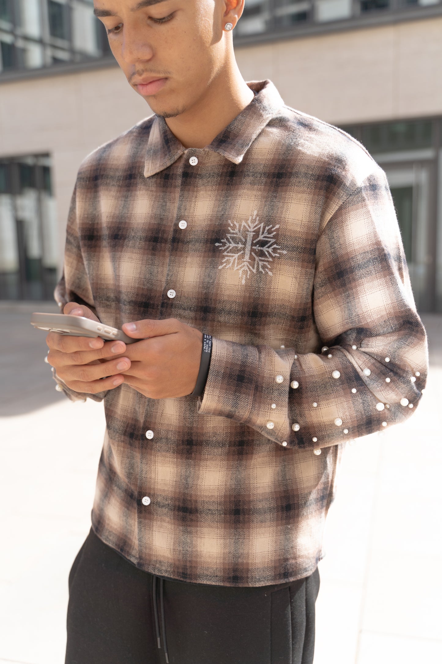 Brown Pearl Flannel